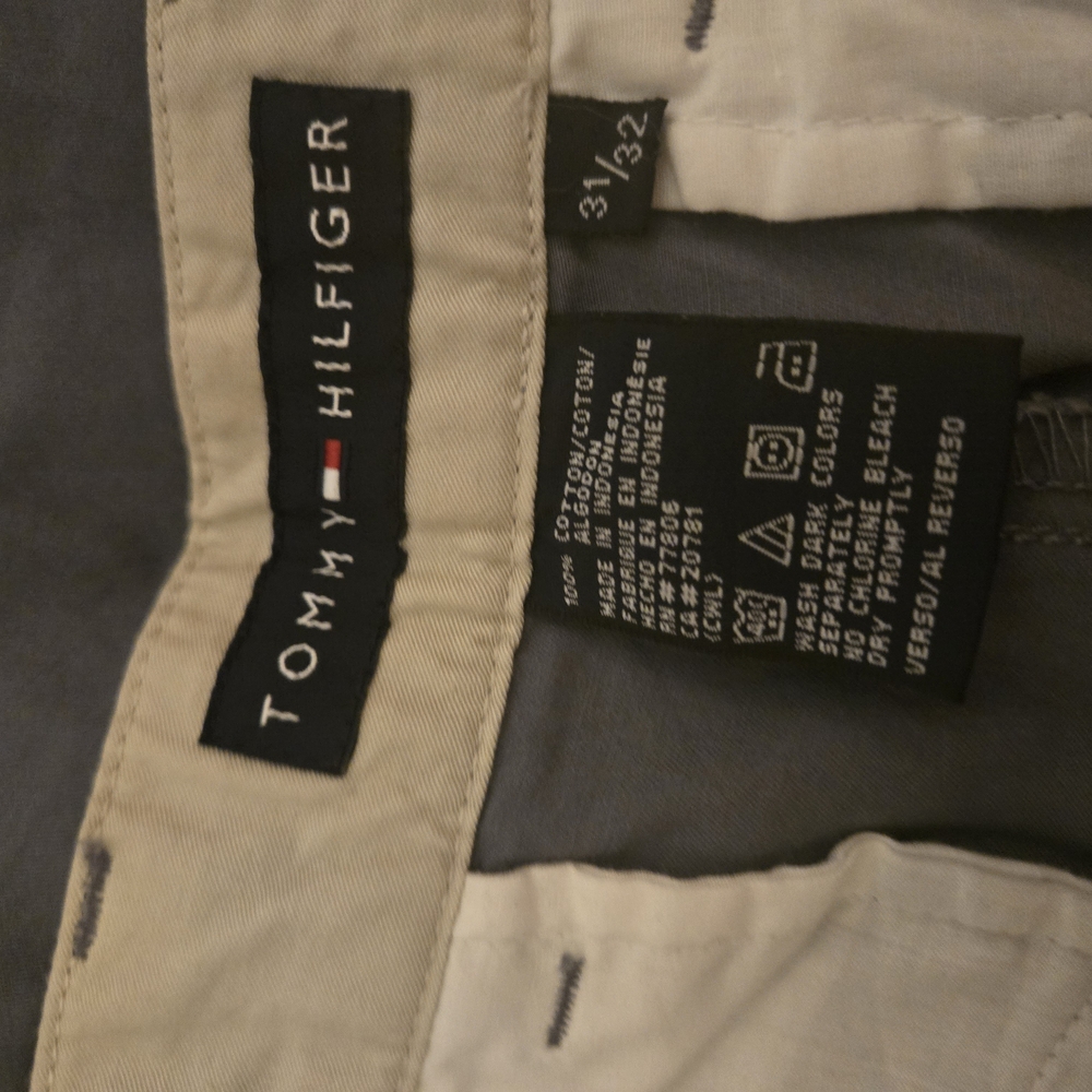 Tommy Hilfiger Gray and Cream Pants